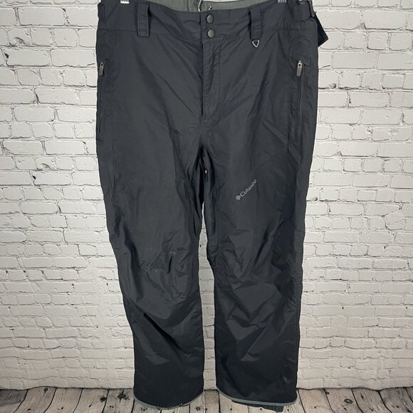 Columbia Black Omni Tech Adjustable Waist Snow Ski Pants Size Large L (36x33) - Picture 1 of 16